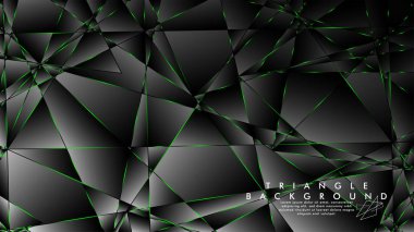 Soyut Arka Plan Geometrik Lüks çokgen desenleri ve Yeşil üçgen çizgileri ile