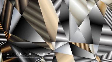 Soyut geometrik arka plan. vektör gradyan metal üçgen