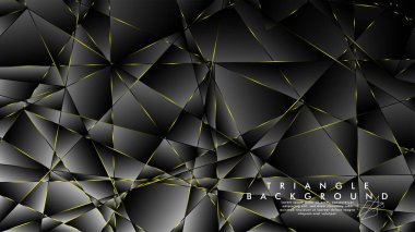 Soyut Arka Plan Geometrik Lüks çokgen desenleri ve Sarı üçgen çizgileri ile