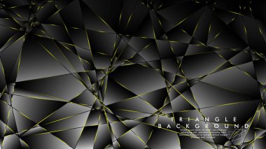 Soyut Arka Plan Geometrik Lüks çokgen desenleri ve Sarı üçgen çizgileri ile