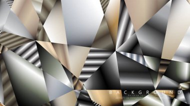 Soyut geometrik arka plan. vektör gradyan metal üçgen