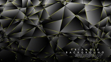 Soyut Arka Plan Geometrik Lüks çokgen desenleri ve Sarı üçgen çizgileri ile