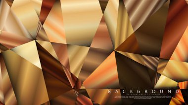 Soyut geometrik arka plan. vektör gradyan altın üçgen