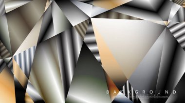 Soyut geometrik arka plan. vektör gradyan metal üçgen