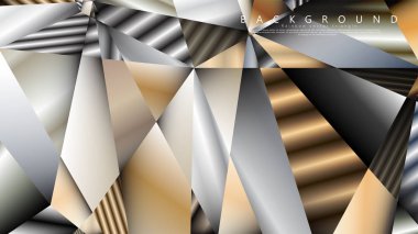 Soyut geometrik arka plan. vektör gradyan metal üçgen