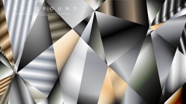 Soyut geometrik arka plan. vektör gradyan metal üçgen