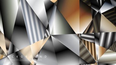 Soyut geometrik arka plan. vektör gradyan metal üçgen