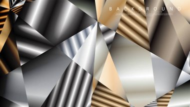 Soyut geometrik arka plan. vektör gradyan metal üçgen