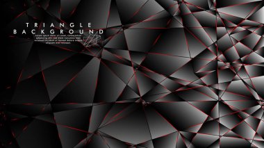 Soyut Arka Plan Geometrik Lüks çokgen desenleri ve Kırmızı üçgen çizgileri ile