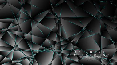 Soyut Arka Plan Geometrik lüks çokgen desenleri ile. Mavi Işık üçgen çizgisi