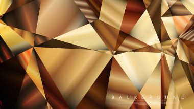 Soyut geometrik arka plan. vektör gradyan altın üçgen