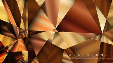 Soyut geometrik arka plan. vektör gradyan altın üçgen
