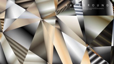 Soyut geometrik arka plan. vektör gradyan metal üçgen