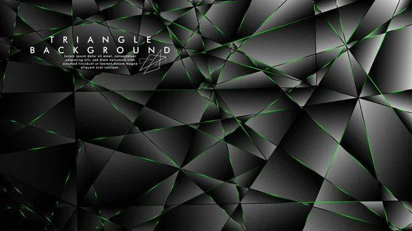 Soyut Arka Plan Geometrik Lüks çokgen desenleri ve Yeşil üçgen çizgileri ile