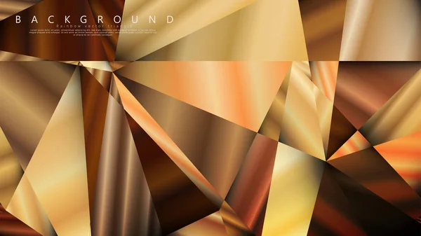 Fondo geométrico abstracto. gradiente vectorial triángulo dorado — Vector de stock