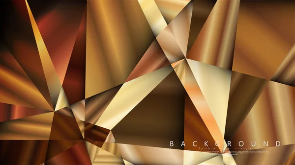 Abstracte geometrische achtergrond. vector gradiënt gouden driehoek — Stockvector