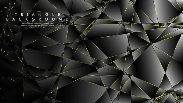 Soyut Arka Plan Geometrik Lüks çokgen desenleri ve Sarı üçgen çizgileri ile