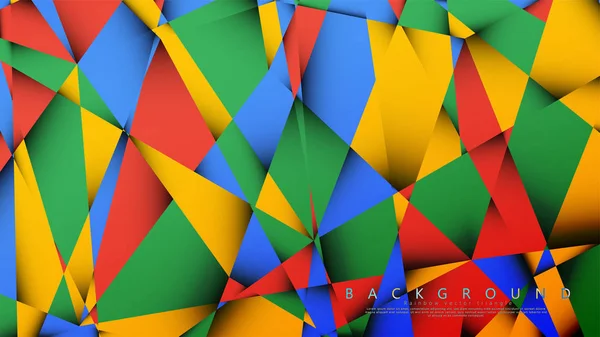 Kırmızı sarı ve yeşil kombinasyonu ile bir Üçgen Arka Plan Vektör. Degradeler ve saydamlık ile geometrik illüstrasyon tarzı.