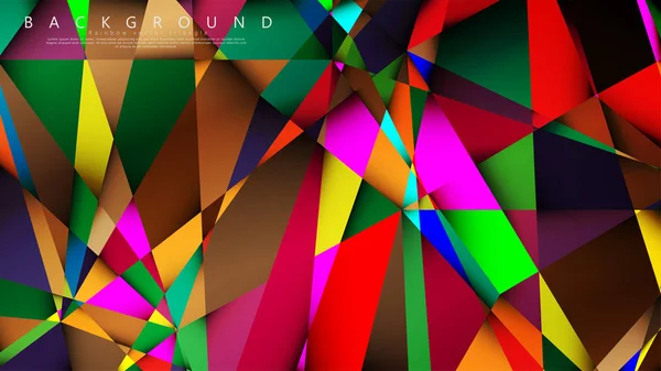 Açık Çok Renkli Gökkuşağı vektör arka plan mozaik üçgen. Degradeler ve saydamlık ile geometrik illüstrasyon tarzı. Üçgen desen tasarımı