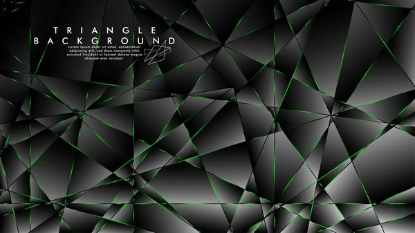 Soyut Arka Plan Geometrik Lüks çokgen desenleri ve Yeşil üçgen çizgileri ile