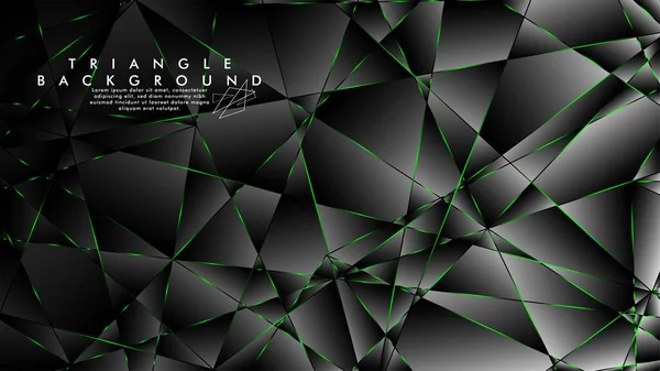 Soyut Arka Plan Geometrik Lüks çokgen desenleri ve Yeşil üçgen çizgileri ile