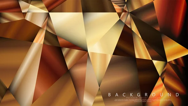 Abstrakter geometrischer Hintergrund. Vektorgradient Goldenes Dreieck — Stockvektor