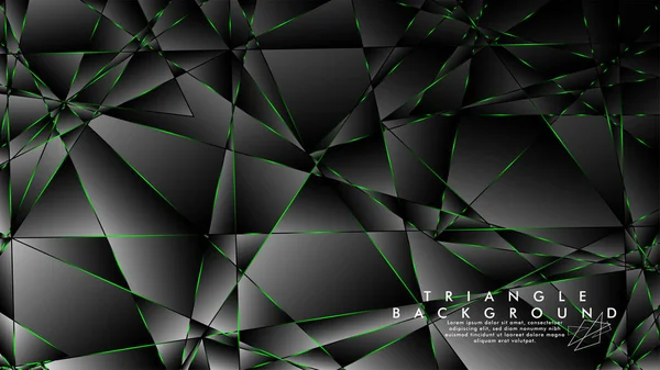 Soyut Arka Plan Geometrik Lüks çokgen desenleri ve Yeşil üçgen çizgileri ile