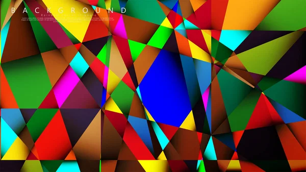 Açık Çok Renkli Gökkuşağı vektör arka plan mozaik üçgen. Degradeler ve saydamlık ile geometrik illüstrasyon tarzı. Üçgen desen tasarımı