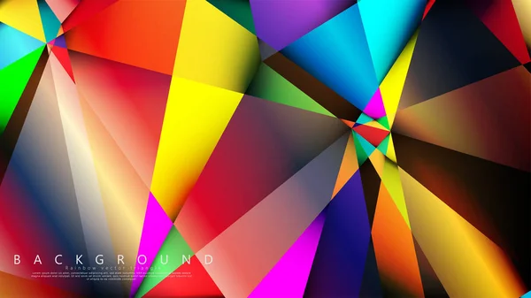 光 多色彩虹矢量背景马赛克三角形。具有渐变和透明度的几何插图样式。三角形图案设计 — 图库矢量图片