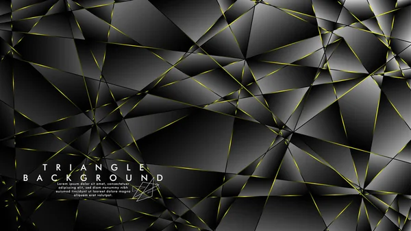 Soyut Arka Plan Geometrik Lüks çokgen desenleri ve Sarı üçgen çizgileri ile