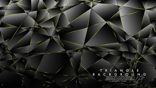 Soyut Arka Plan Geometrik Lüks çokgen desenleri ve Sarı üçgen çizgileri ile