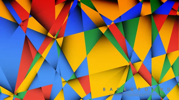 Kırmızı sarı ve yeşil kombinasyonu ile bir Üçgen Arka Plan Vektör. Degradeler ve saydamlık ile geometrik illüstrasyon tarzı.