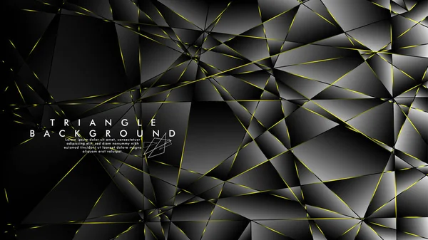 Soyut Arka Plan Geometrik Lüks çokgen desenleri ve Sarı üçgen çizgileri ile