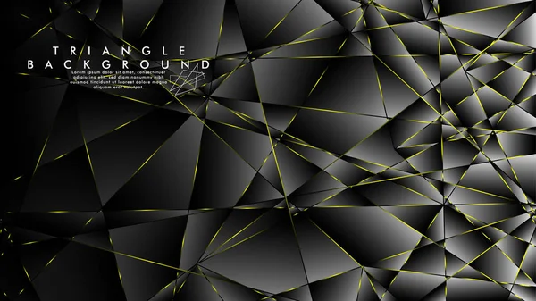 Soyut Arka Plan Geometrik Lüks çokgen desenleri ve Sarı üçgen çizgileri ile