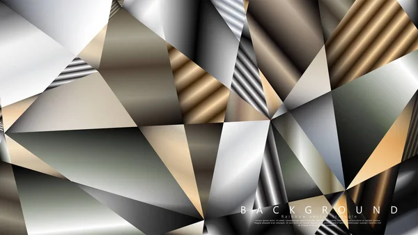 Fondo geométrico abstracto. vector gradiente triángulo de metal — Archivo Imágenes Vectoriales
