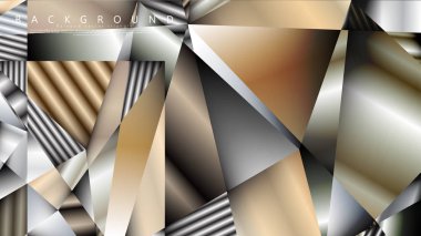 Soyut geometrik arka plan. vektör gradyan metal üçgen