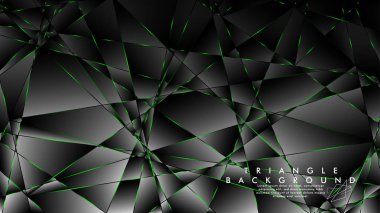 Soyut Arka Plan Geometrik Lüks çokgen desenleri ve Yeşil üçgen çizgileri ile