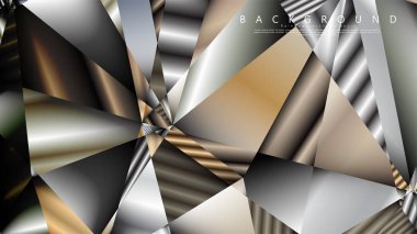 Soyut geometrik arka plan. vektör gradyan metal üçgen