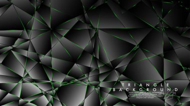 Soyut Arka Plan Geometrik Lüks çokgen desenleri ve Yeşil üçgen çizgileri ile