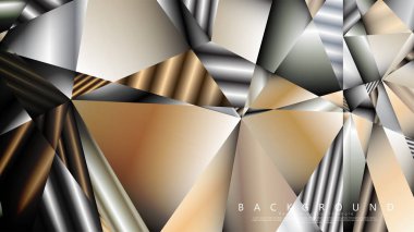 Soyut geometrik arka plan. vektör gradyan metal üçgen