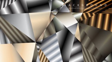 Soyut geometrik arka plan. vektör gradyan metal üçgen