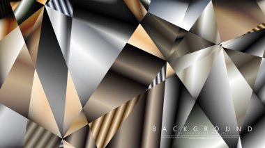 Soyut geometrik arka plan. vektör gradyan metal üçgen