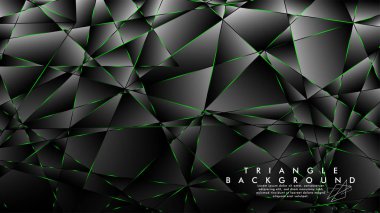 Soyut Arka Plan Geometrik Lüks çokgen desenleri ve Yeşil üçgen çizgileri ile