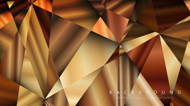 Soyut geometrik arka plan. vektör gradyan altın üçgen