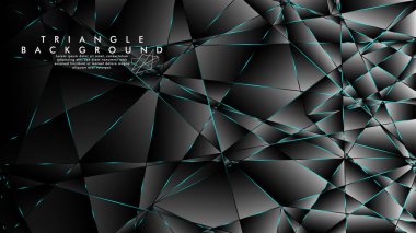 Soyut Arka Plan Geometrik lüks çokgen desenleri ile. Mavi Işık üçgen çizgisi