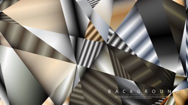 Soyut geometrik arka plan. vektör gradyan metal üçgen