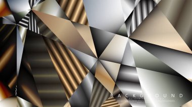 Soyut geometrik arka plan. vektör gradyan metal üçgen