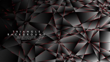 Soyut Arka Plan Geometrik Lüks çokgen desenleri ve Kırmızı üçgen çizgileri ile