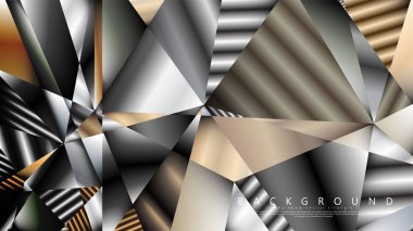 Soyut geometrik arka plan. vektör gradyan metal üçgen