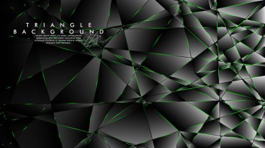 Soyut Arka Plan Geometrik Lüks çokgen desenleri ve Yeşil üçgen çizgileri ile